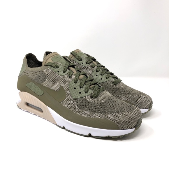 Nike Air Max 90 Ultra 2.0 Flyknit Olive Mens - Picture 1 of 7